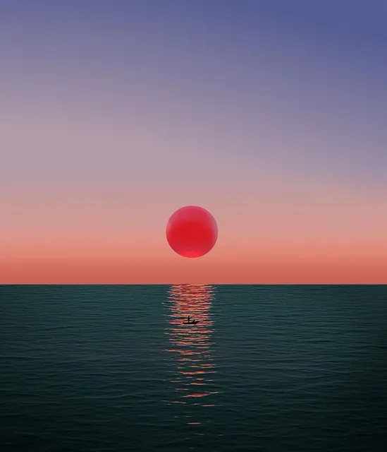 Sea moon visual